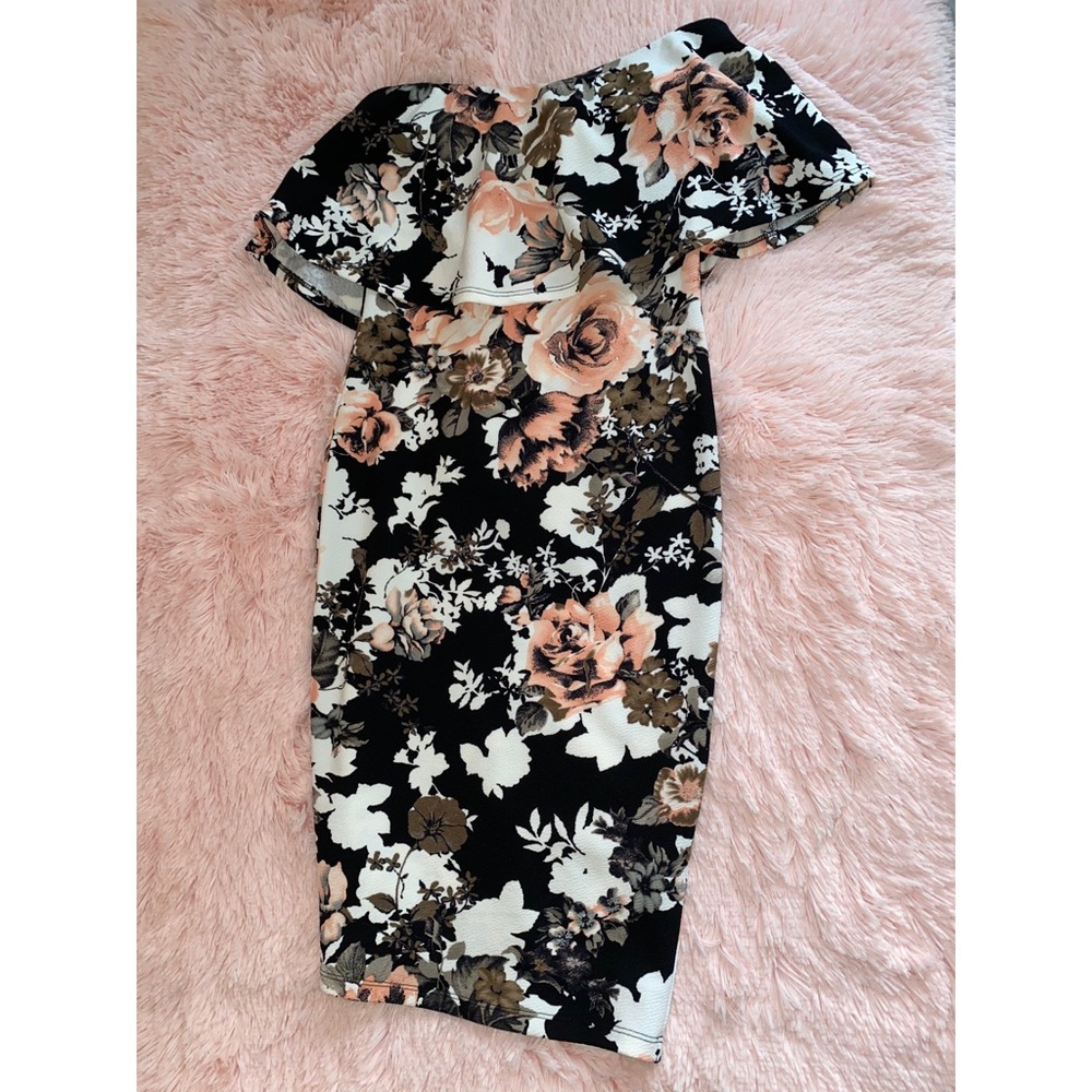 F21 Midi floral Bodycon Dress